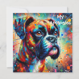 Tarjeta Caja de cumpleaños Impresionista Pop Art Dawg