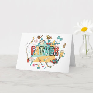 Tarjeta Caja de herramientas de papá: Una celebración de l