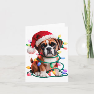 Tarjeta Caja de hilo Perro Boxer Costura Tejido Ganchillo 