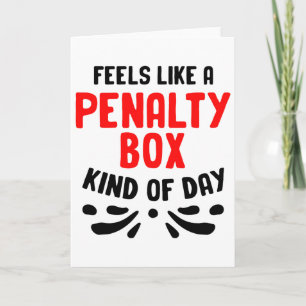 Tarjeta Caja de penalización de hockey divertida jugadores