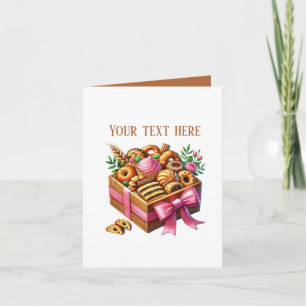 Tarjeta Caja dulce personalizable de Cute Bakery