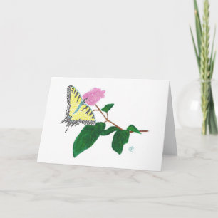 Tarjeta Cajas de Pointillism de mariposa de cola de cerda