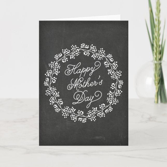 Tarjeta Cajón rústico del Día de la Madre Feliz (Anverso)