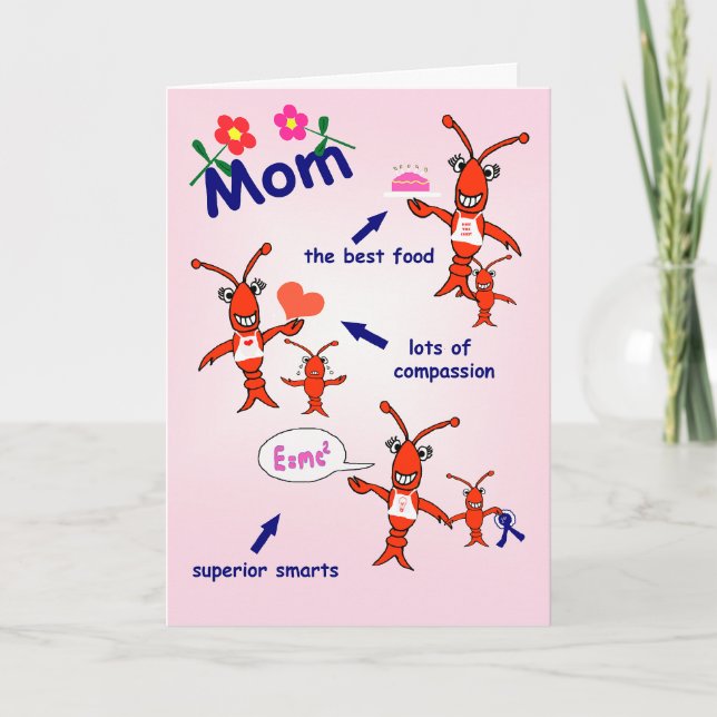 Tarjeta Cajun Crawfish Feliz Día de la Madre (Anverso)