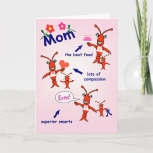 Tarjeta Cajun Crawfish Feliz Día de la Madre