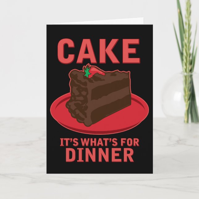 Tarjeta Cake, es lo que es para DInner (Anverso)