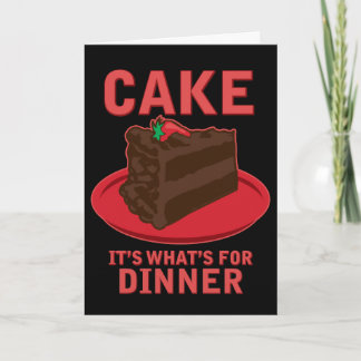 Tarjeta Cake, es lo que es para DInner