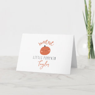 Tarjeta calabacita más dulce Nombre personalizado