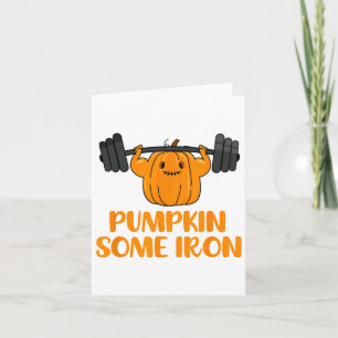 Tarjeta Calabaza algo de hierro divertido Halloween Gimnas