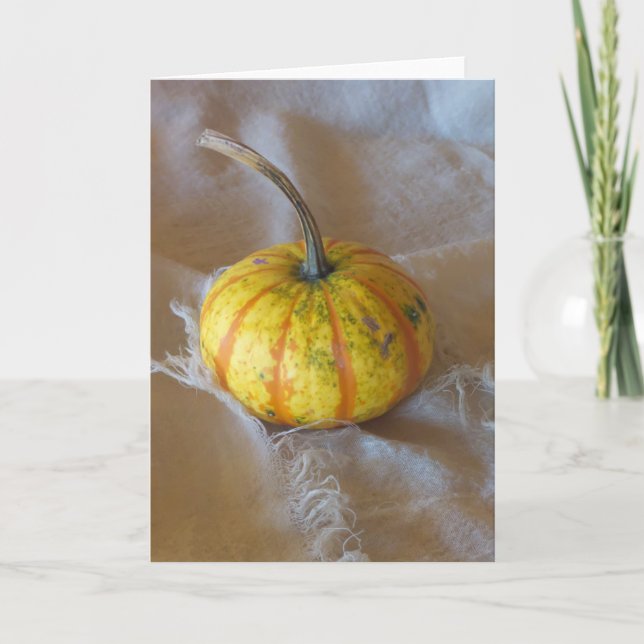 Tarjeta "Calabaza" alterada digitalmente vida fija en el t (Anverso)