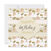 Calabaza artística rosa dorado moderno