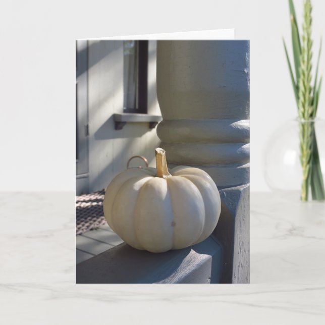 Tarjeta Calabaza blanca en el camino - Viñedo de Martha (Anverso)