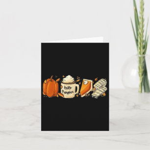 Tarjeta Calabaza Calabaza Tee Latte Para Mujeres Thanksgiv