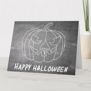 Tarjeta Calabaza con aspecto de pizarra para Halloween 3