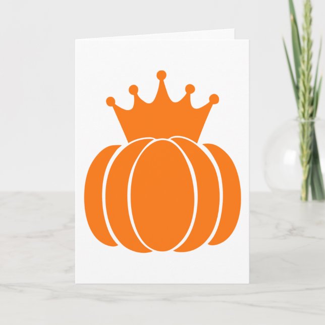 Tarjeta Calabaza con corona (Anverso)