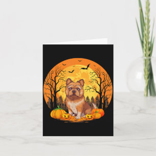 Tarjeta Calabaza con divertido disfraz de Halloween Brusel