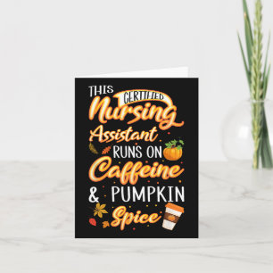 Tarjeta Calabaza de cafeína Cna Istant de Enfermería con c