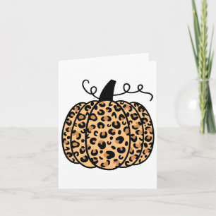 Tarjeta Calabaza de calabaza de leopardo de las calabazas 