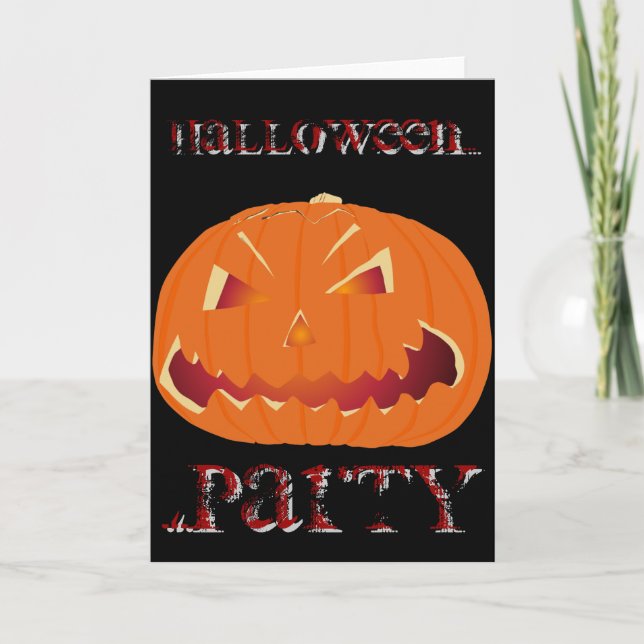 Tarjeta Calabaza de Halloween (Anverso)
