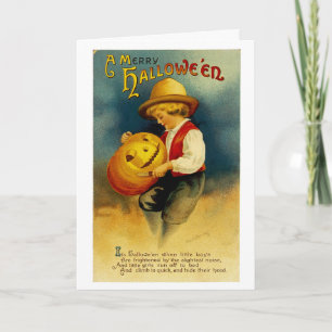 Tarjeta Calabaza de Halloween