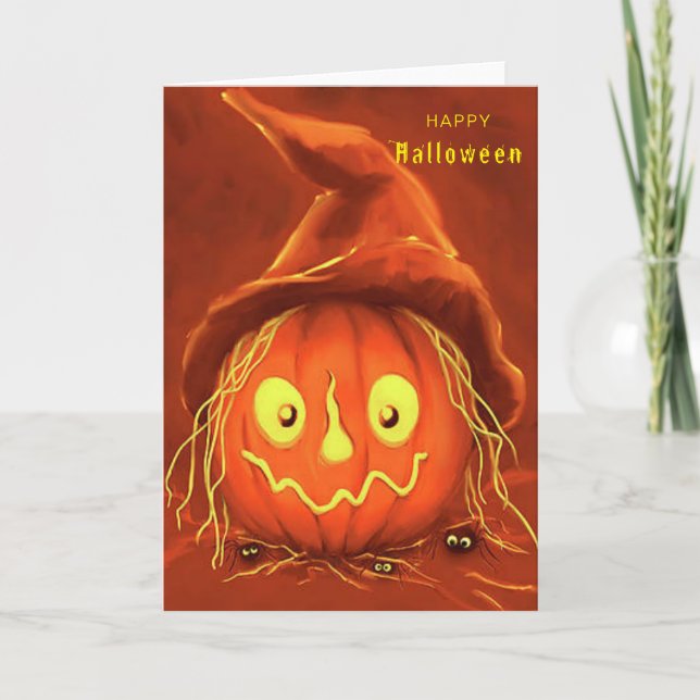 Tarjeta Calabaza de Halloween (Anverso)
