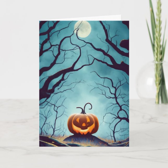 Tarjeta Calabaza de Halloween (Anverso)