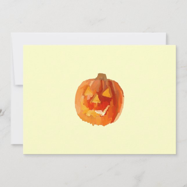 Tarjeta Calabaza de Halloween (Anverso)
