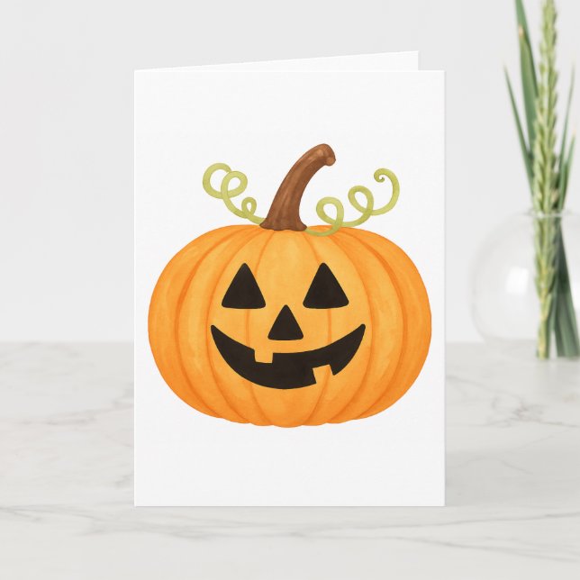 Tarjeta Calabaza de Halloween  (Anverso)