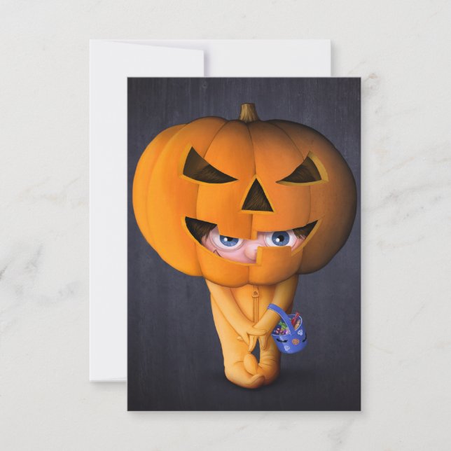 Tarjeta Calabaza de Halloween (Anverso)