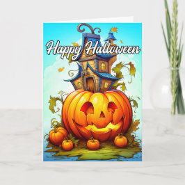 Tarjeta Calabaza de Halloween Feliz