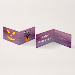 Tarjeta Calabaza de Halloween Jack del Árbol Muerto de los