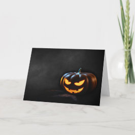 Tarjeta Calabaza de Halloween Jack-O-Lantern Spooky