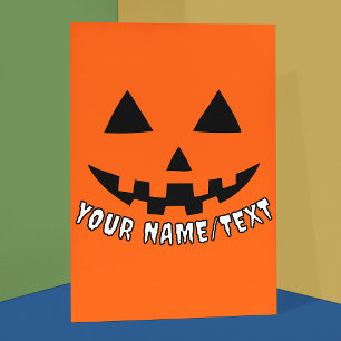 Tarjeta Calabaza de Halloween Personalizada con tu Nombre