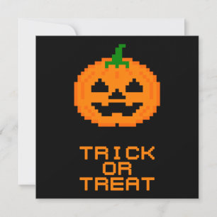 TARJETA CALABAZA DE HALLOWEEN - TRUCO O TRATO