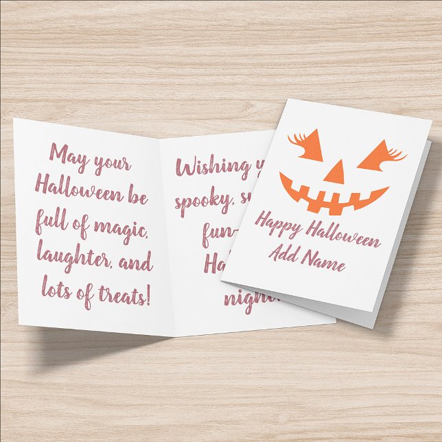 Tarjeta Calabaza de Jack O Lantern personalizada Feliz Hal (Subido por el creador)
