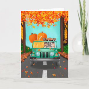Tarjeta Calabaza de la caída del perro de Chihuahua