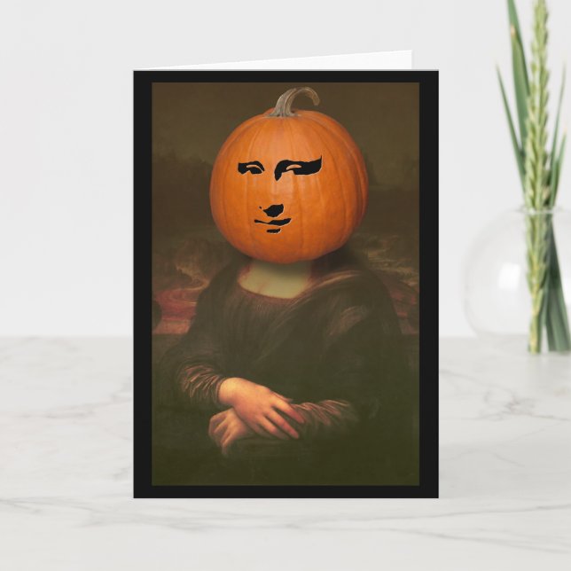 Tarjeta Calabaza de Mona Lisa (Anverso)