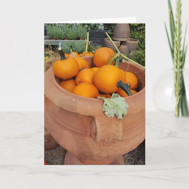 Tarjeta Calabaza de otoño (Anverso)