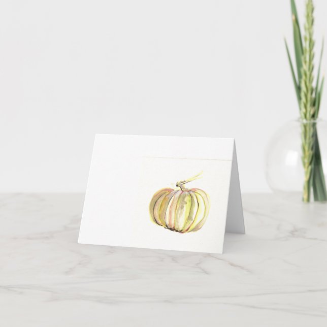 Tarjeta calabaza de otoño (Anverso)