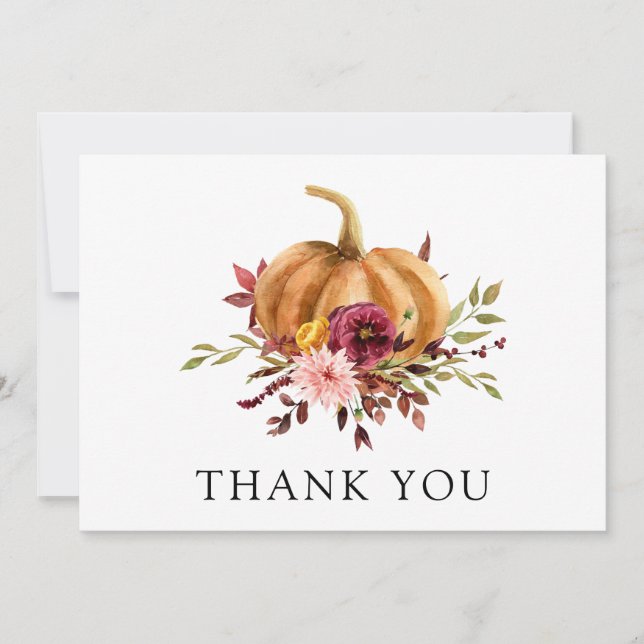 Tarjeta Calabaza De Otoño Gracias Postcard (Anverso)