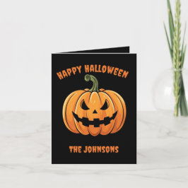 Tarjeta Calabaza de personalizado y calabaza alegre Hallow