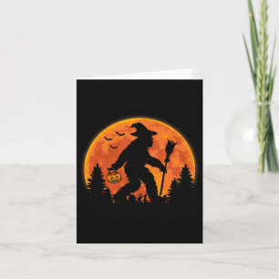 Tarjeta Calabaza de pie grande Halloween Vestido Sasquatch