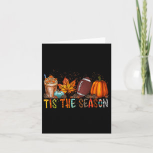 Tarjeta Calabaza De Temporada Y Fa De Halloween De Fútbol