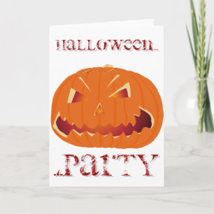 Tarjeta calabaza de víspera de Todos los Santos