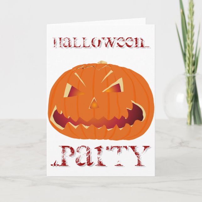 Tarjeta calabaza de víspera de Todos los Santos (Anverso)