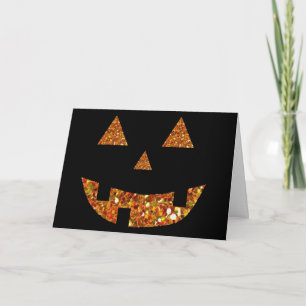 Tarjeta Calabaza del purpurina