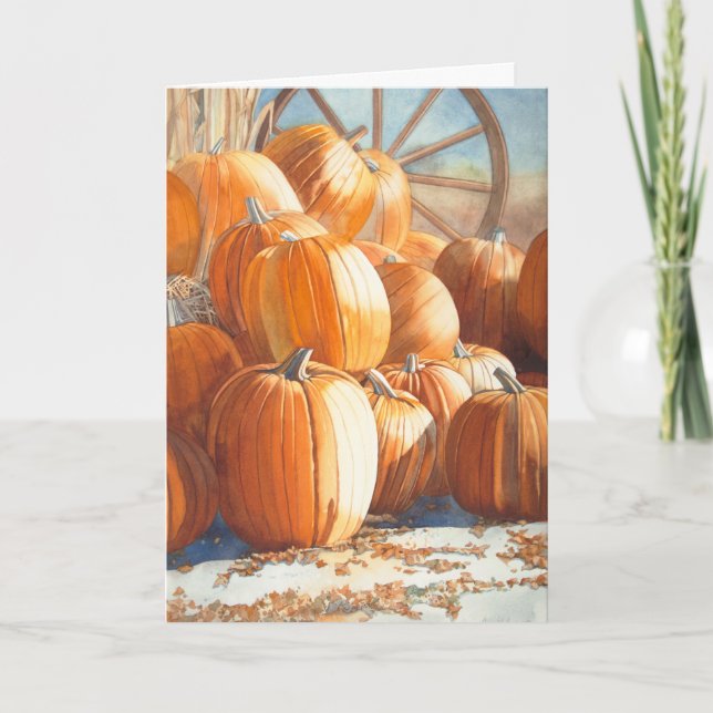 Tarjeta Calabaza en Blanco (Anverso)