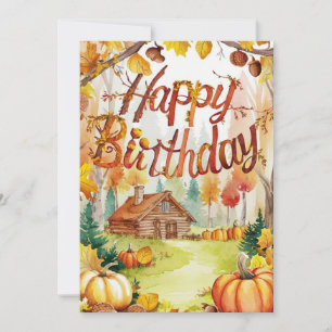 Tarjeta Calabaza encantada lindo otoño otoño otoño otoño f
