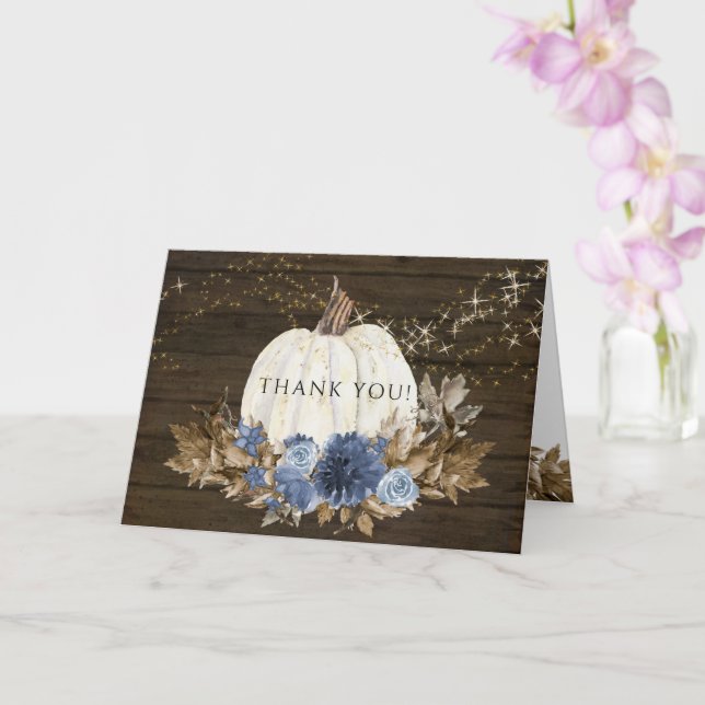 Tarjeta Calabaza floral azul de la Marina Rusa de Madera (Orquídea)