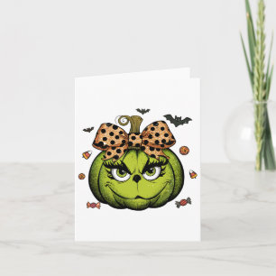 Tarjeta Calabaza Grinc Calabaza Calabaza Halloween Spooky